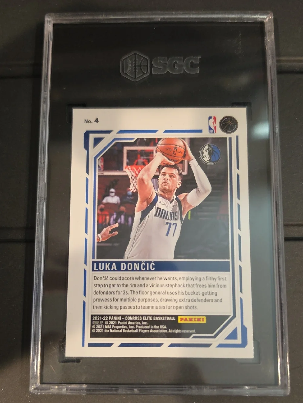 Panini Luka Doncic Primary Colors 2021 Donruss Elite #4 SGC 10 GEM MINT - Picture 2 of 2